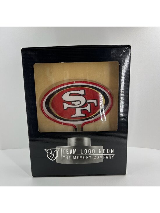 The Memory Company Other - The Memory Company NFL San Francisco 49ers Glass Neon Team Logo Desk Lamp Boxed